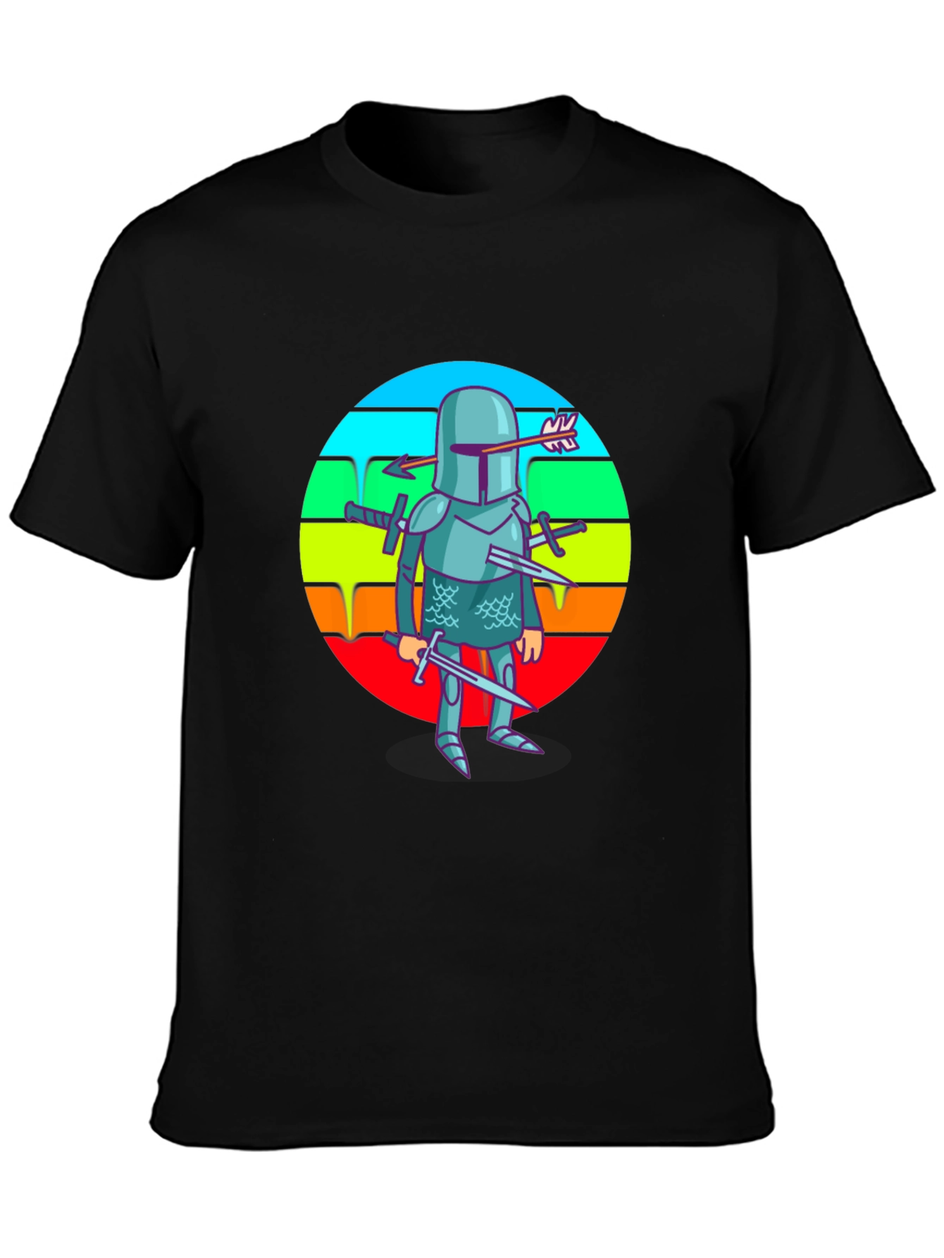 Humorous Knight T-Shirt - Cartoon Style
