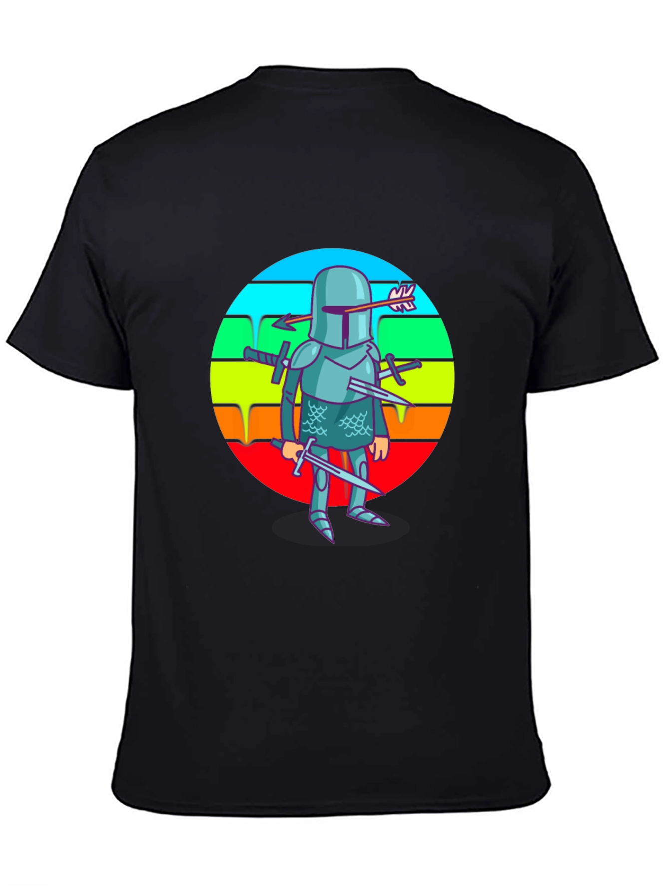 Humorous Knight T-Shirt - Cartoon Style