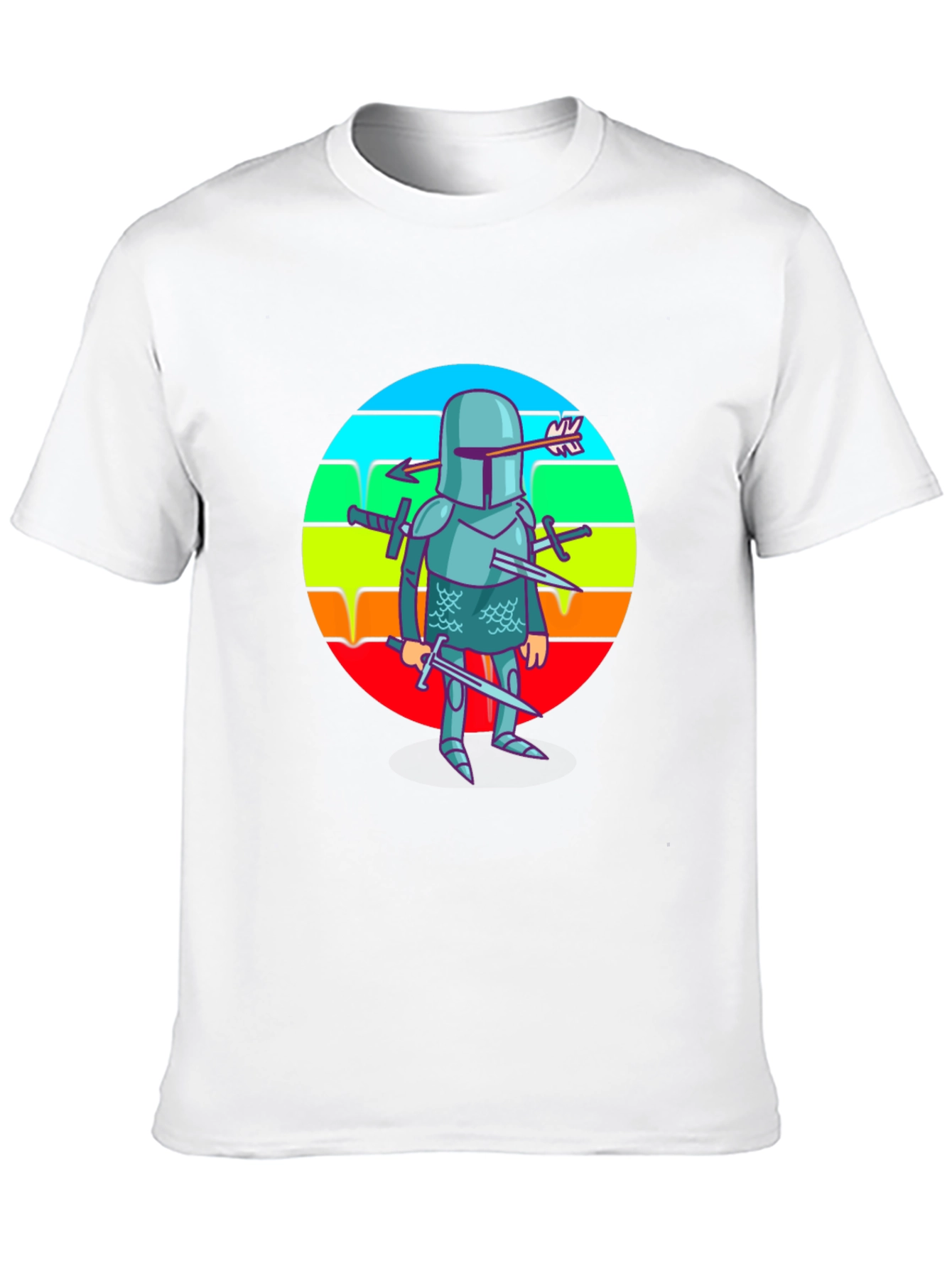 Humorous Knight T-Shirt - Cartoon Style