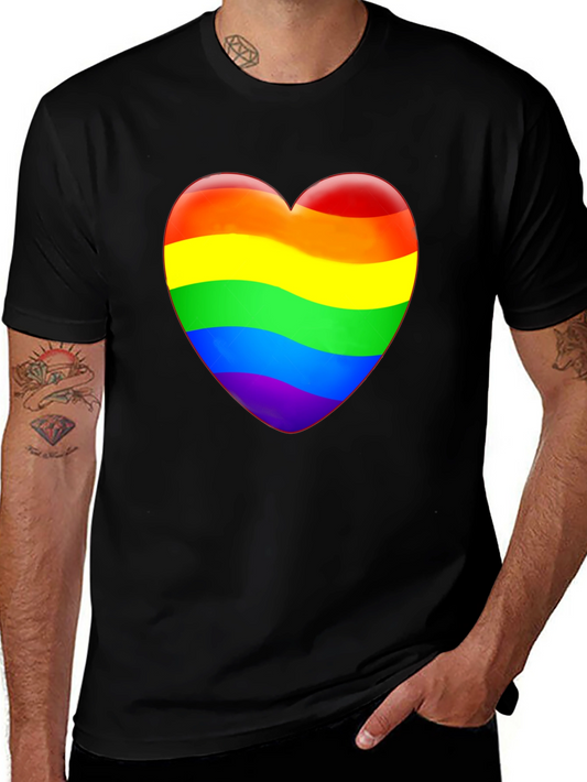 Rainbow Heart Graphic T-Shirt - Pride Apparel