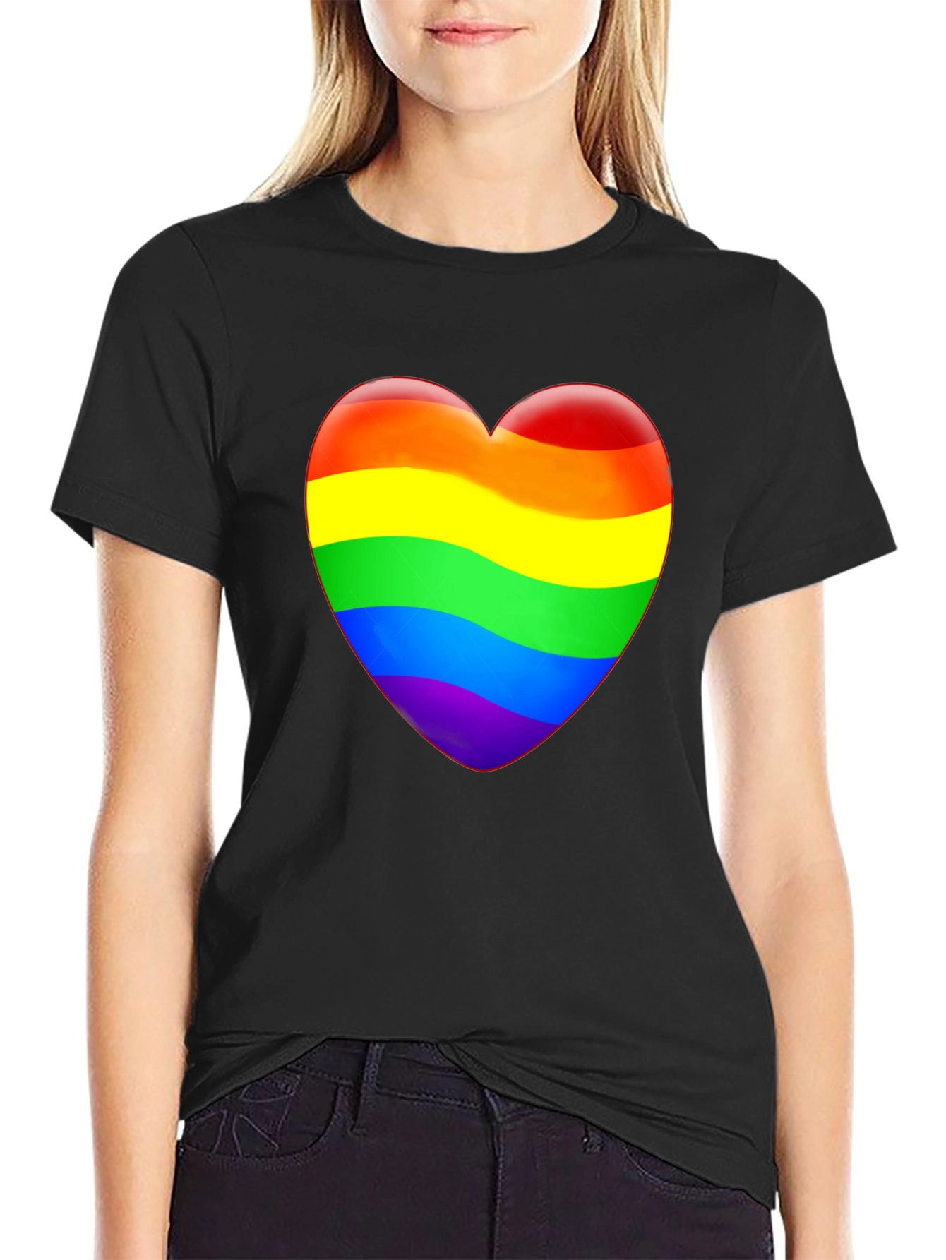 Rainbow Heart Graphic T-Shirt - Pride Apparel