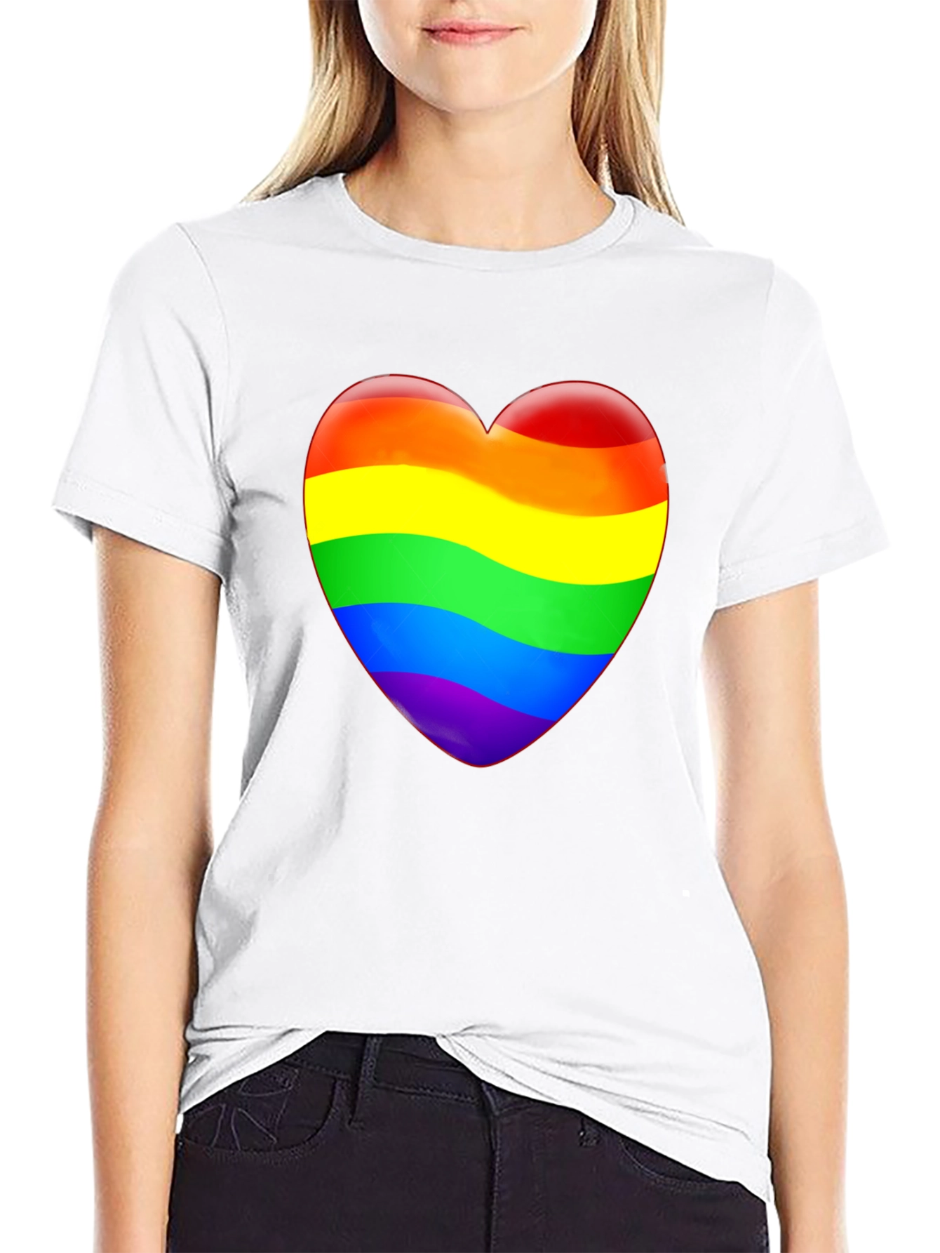 Rainbow Heart Graphic T-Shirt - Pride Apparel