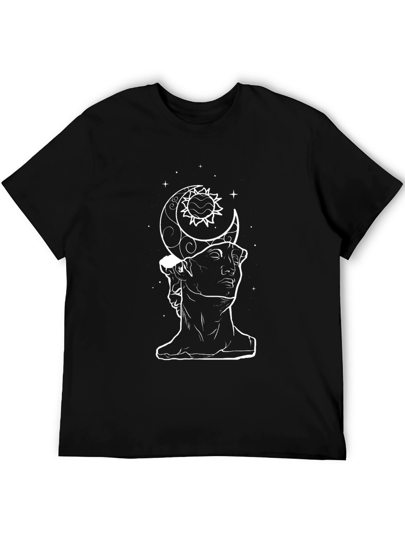 Sun & Moon Statue Graphic Tee - Black
