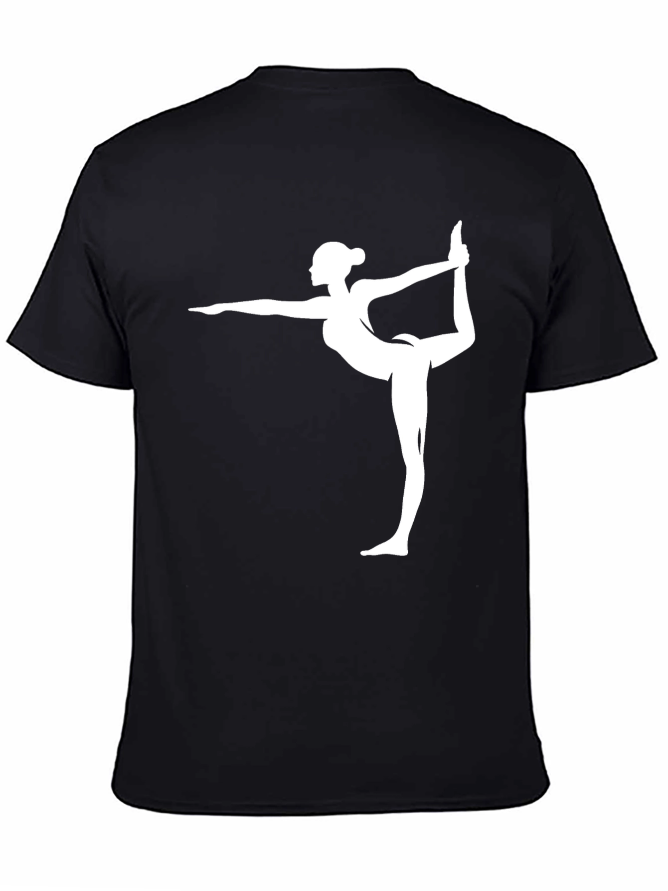 Yoga Pose Graphic T-Shirt - Black Cotton Tee