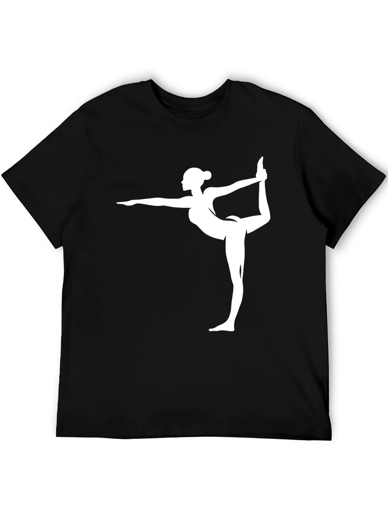 Yoga Pose Graphic T-Shirt - Black Cotton Tee