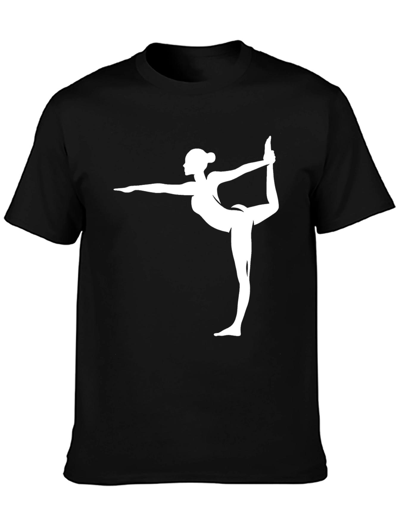 Yoga Pose Graphic T-Shirt - Black Cotton Tee
