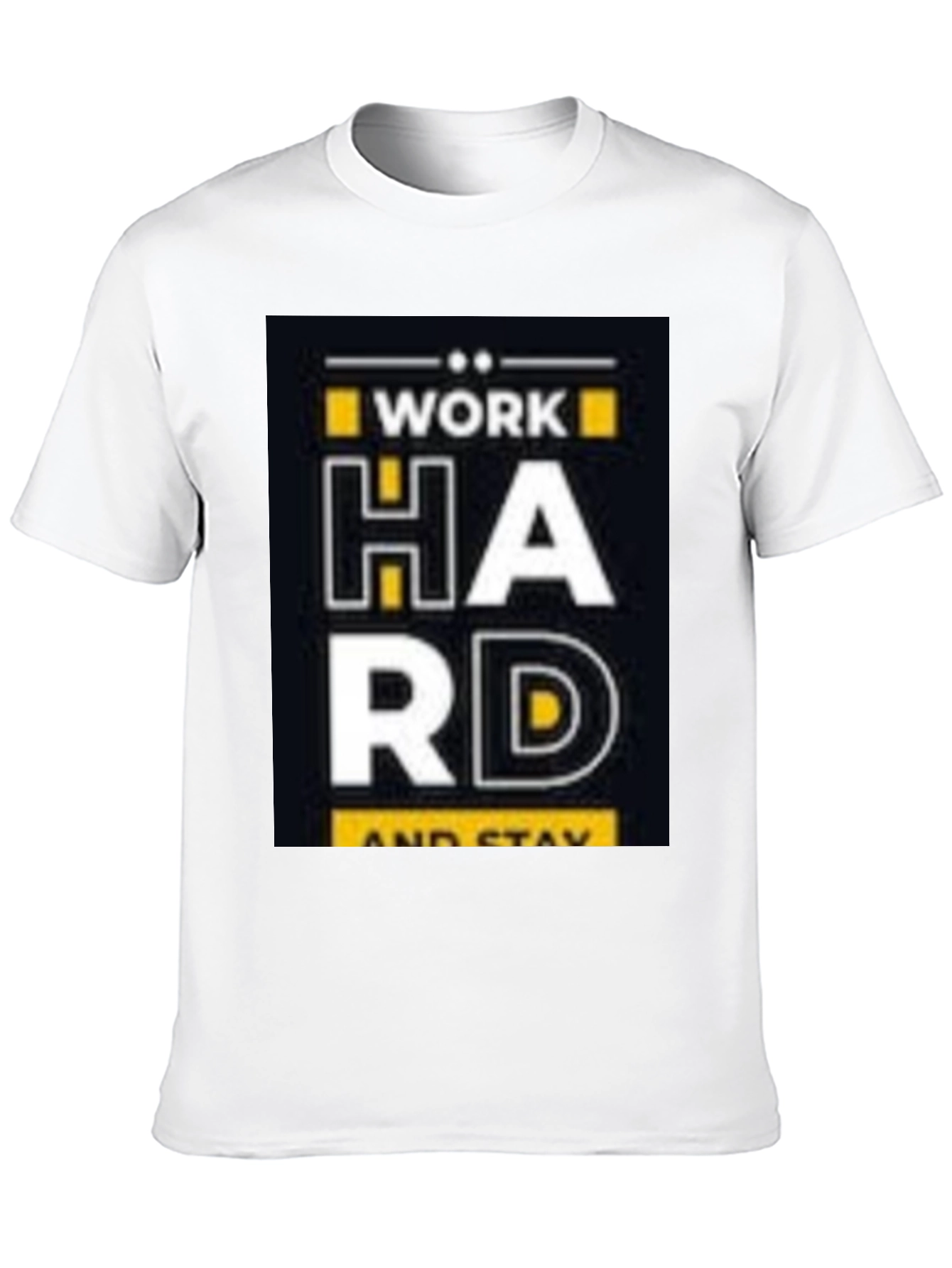 Work Hard Stay Positive Black Graphic Tee