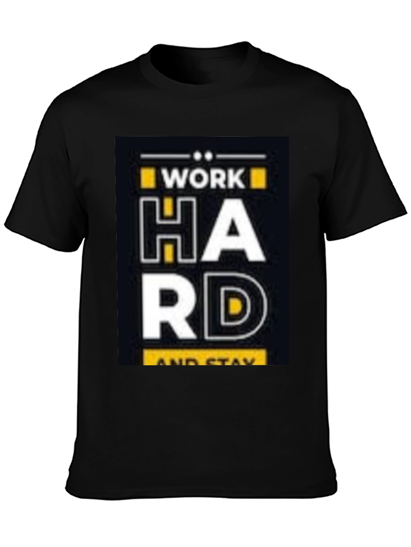 Work Hard Stay Positive Black Graphic Tee