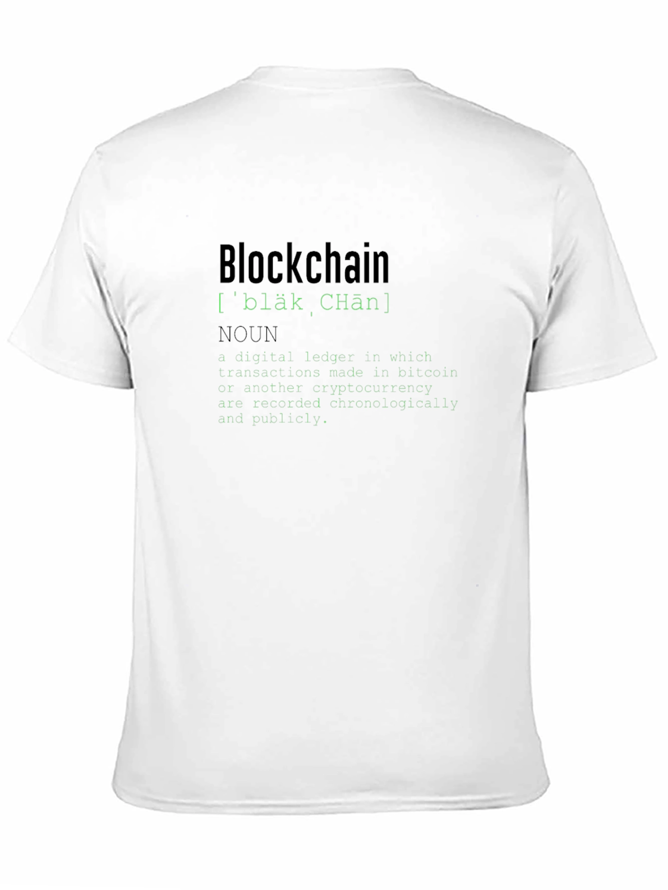 Blockchain Definition Graphic T-Shirt - Crypto Tee