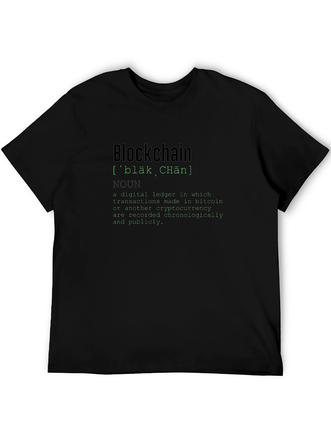 Blockchain Definition Graphic T-Shirt - Crypto Tee