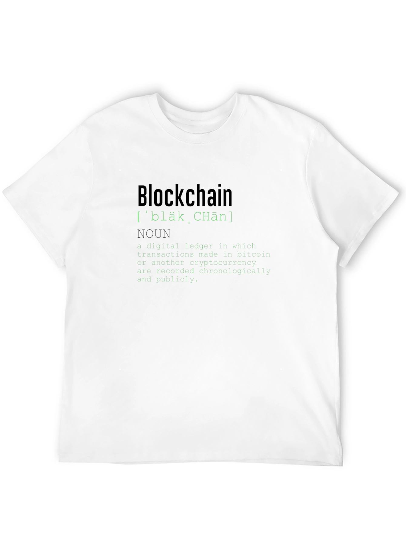 Blockchain Definition Graphic T-Shirt - Crypto Tee