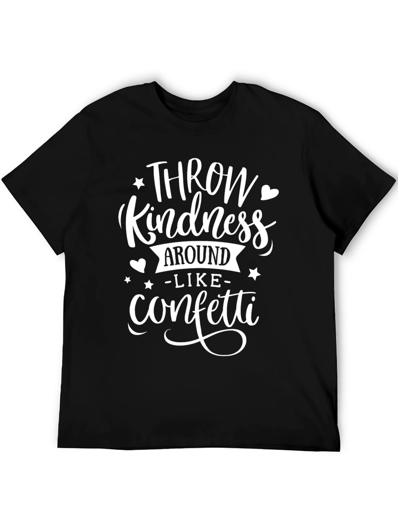 Throw Kindness Like Confetti Black Graphic Tee