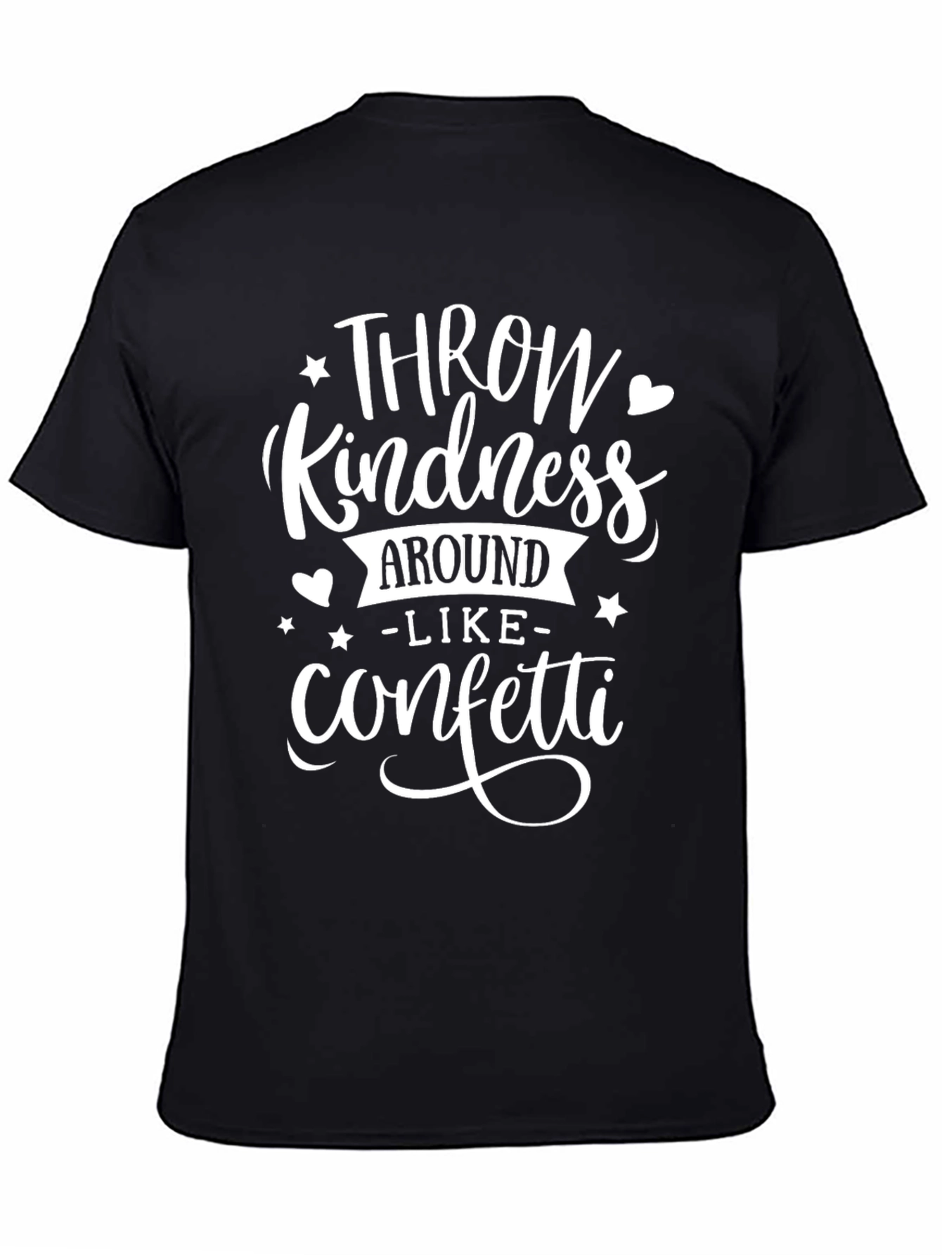 Throw Kindness Like Confetti Black Graphic Tee