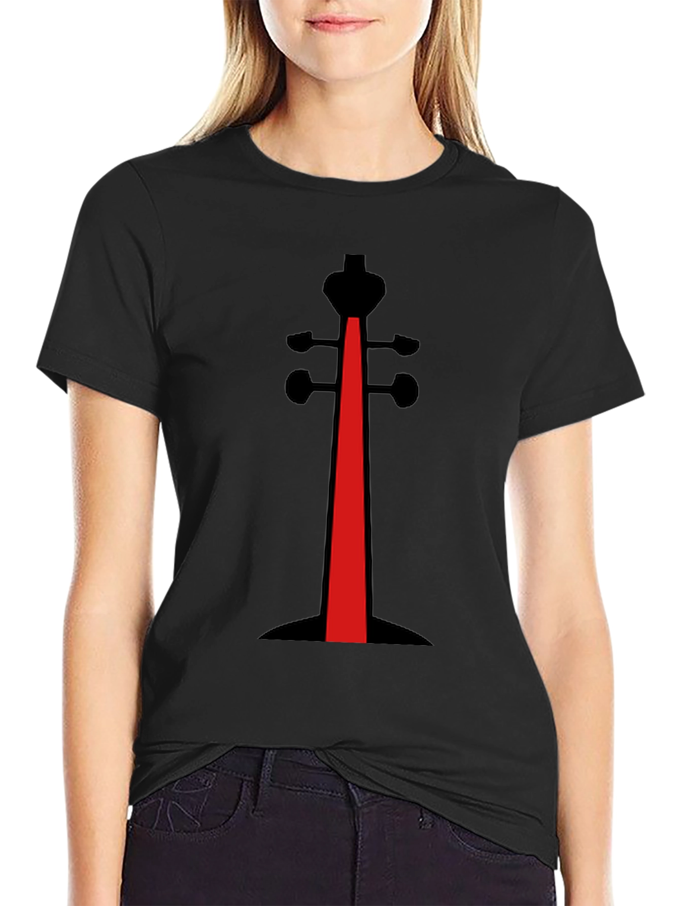 Abstract Violin Black T-Shirt