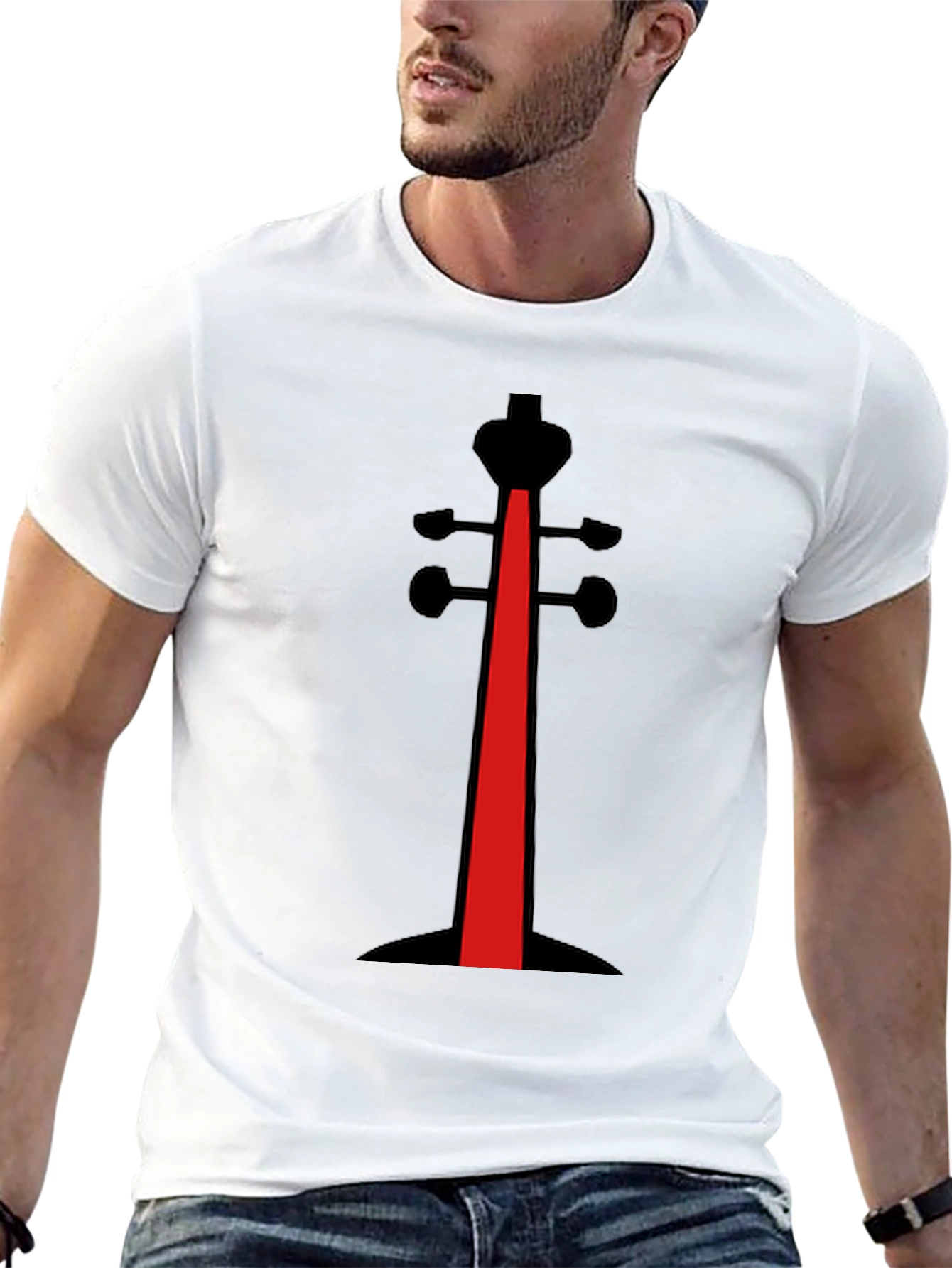 Abstract Violin Black T-Shirt