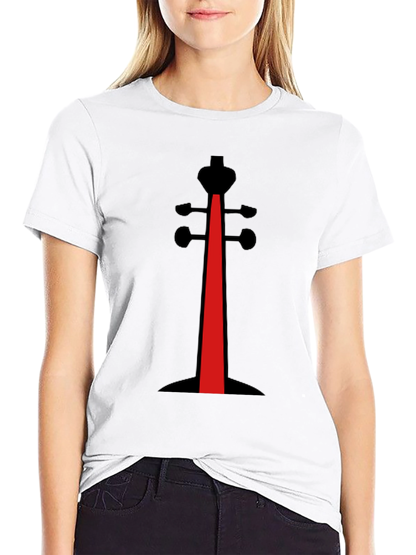 Abstract Violin Black T-Shirt