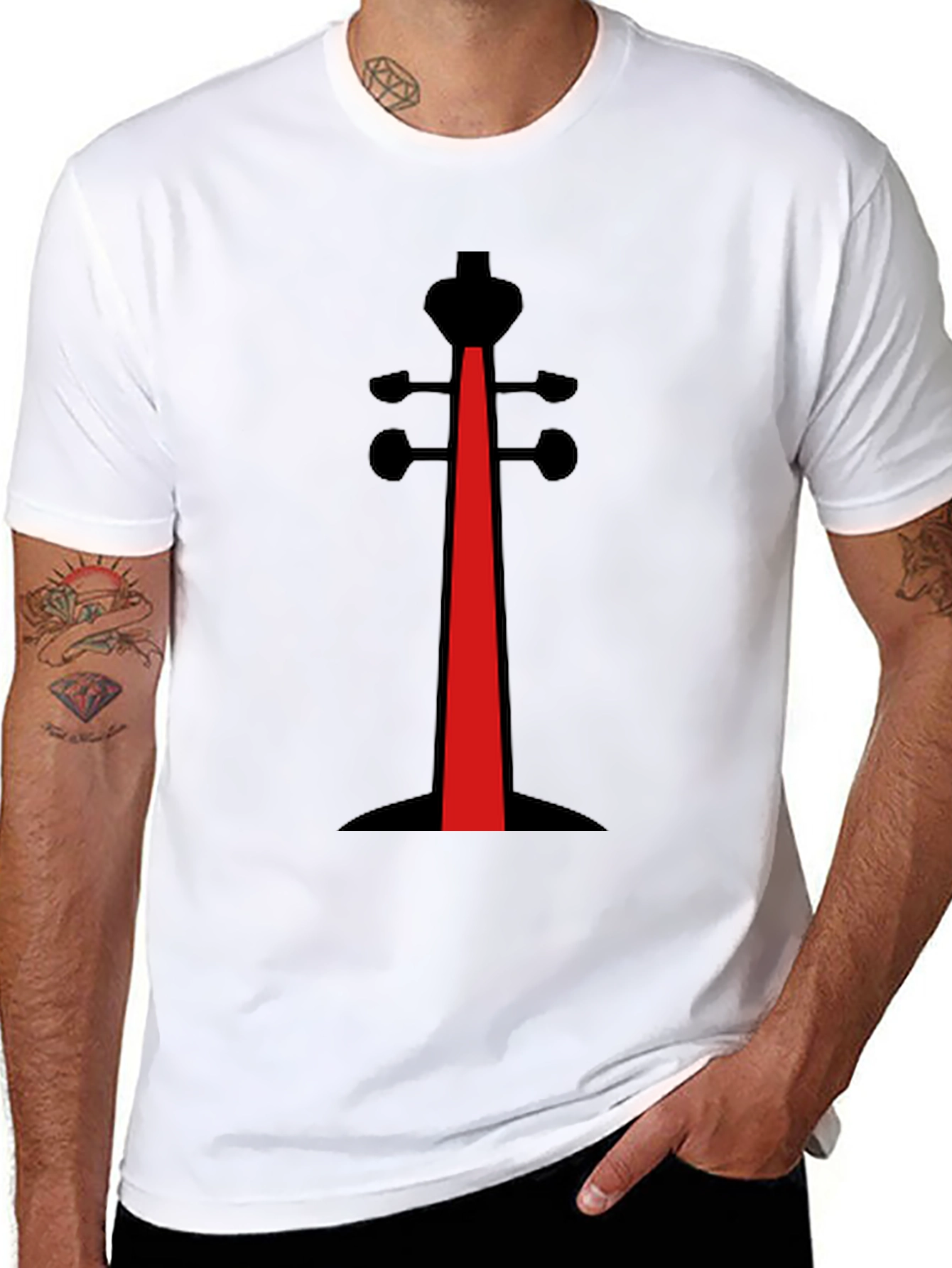 Abstract Violin Black T-Shirt