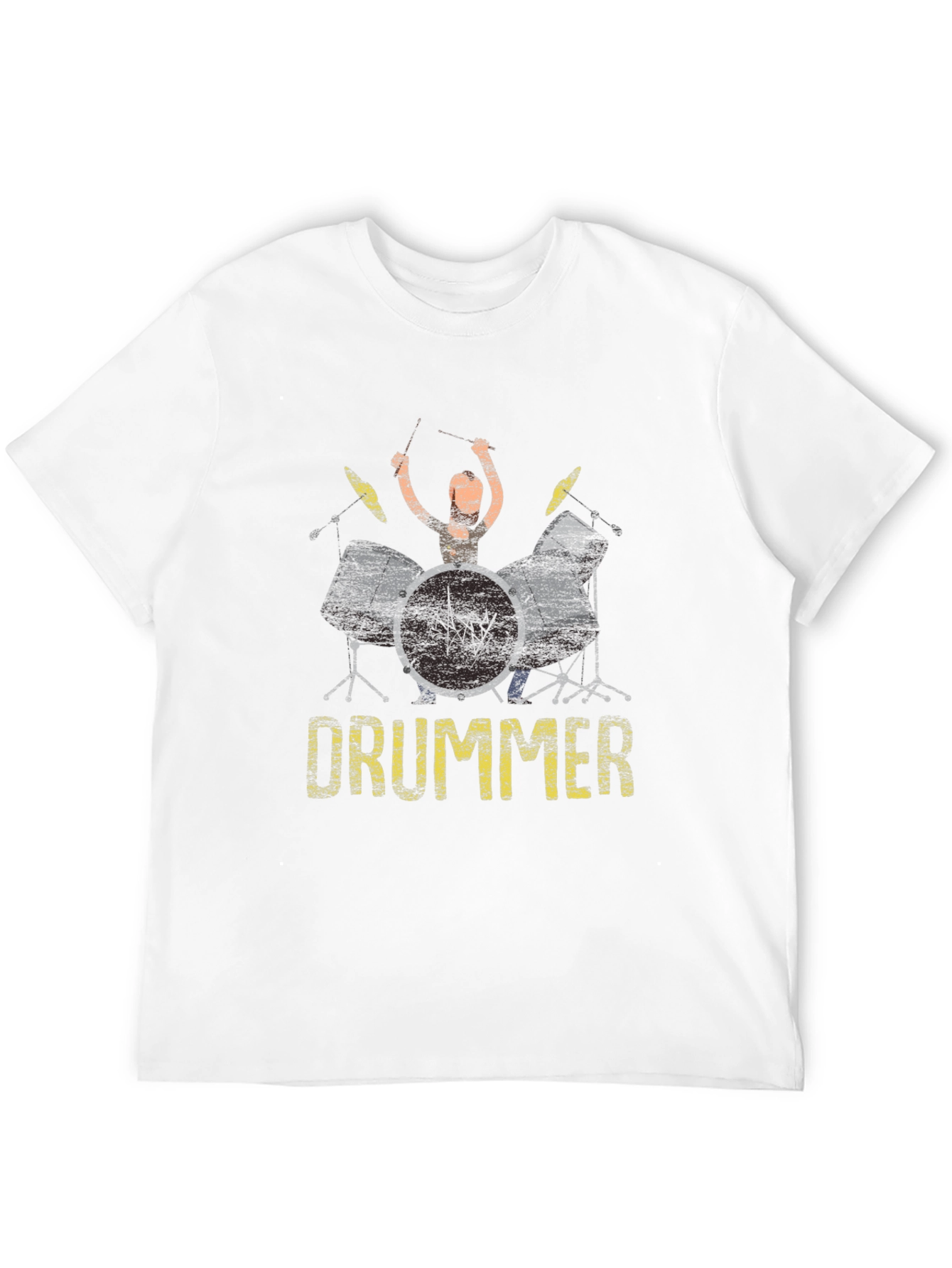 Drummer Graphic Print Black T-Shirt