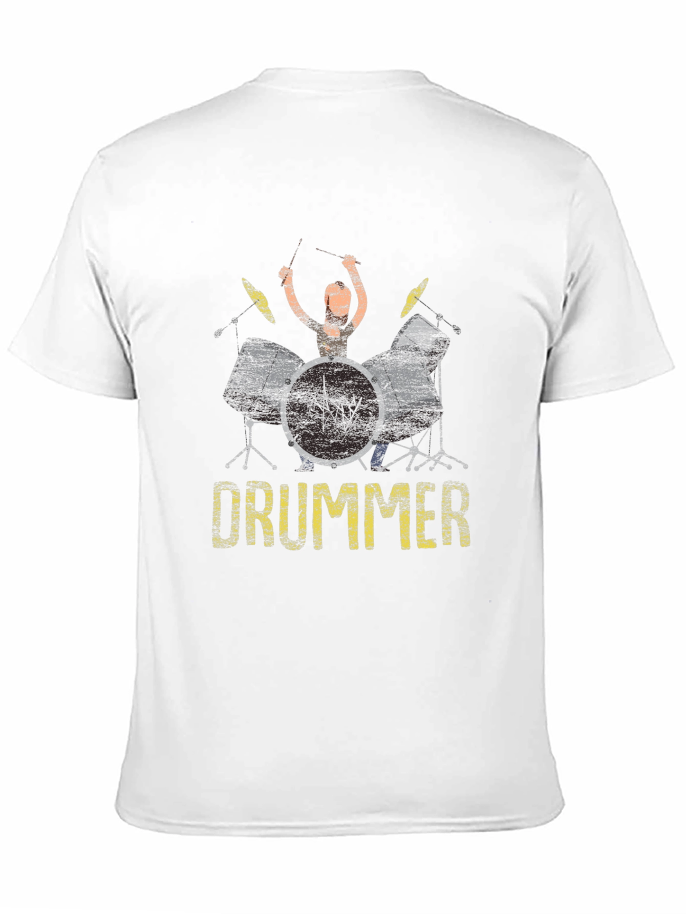 Drummer Graphic Print Black T-Shirt