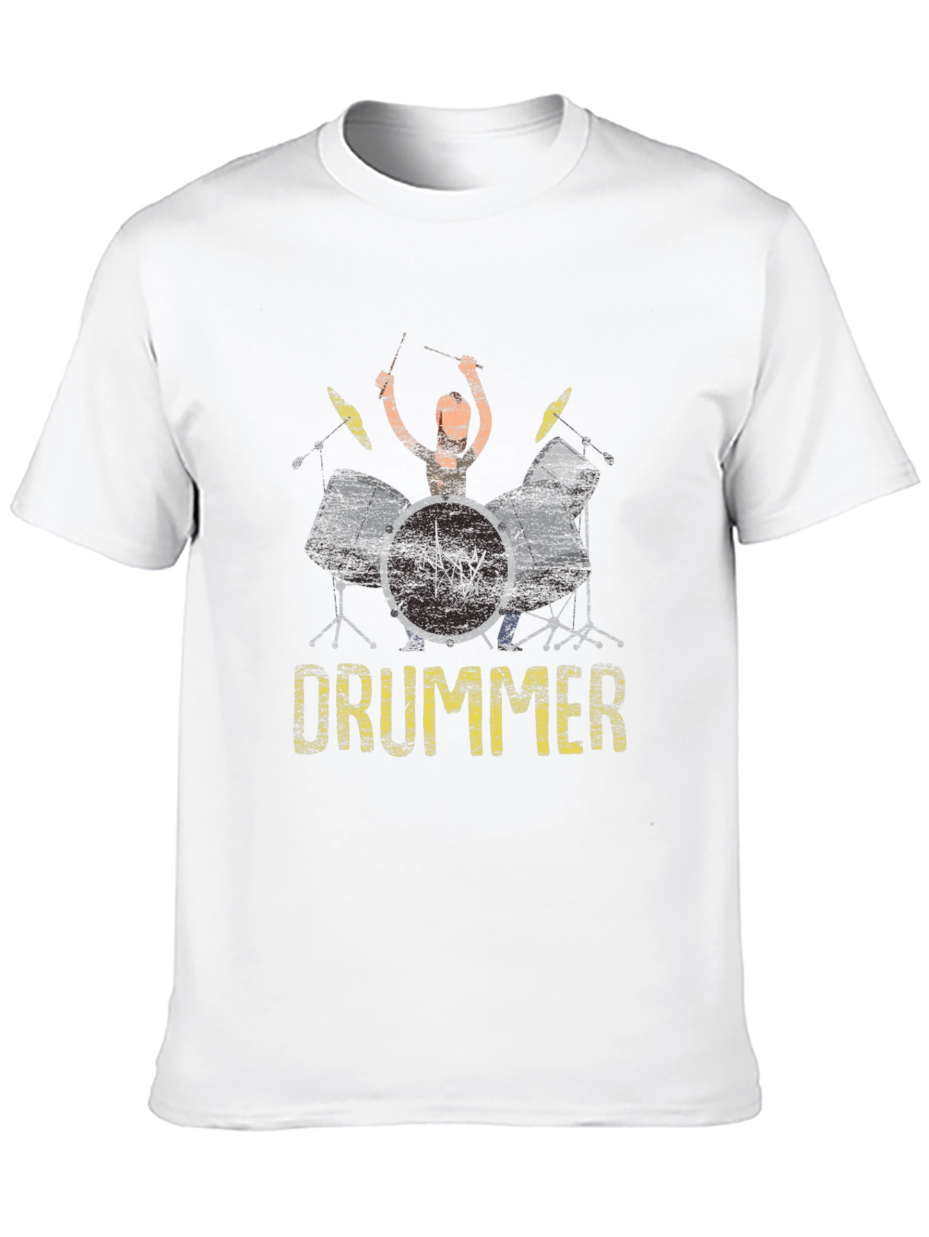 Drummer Graphic Print Black T-Shirt