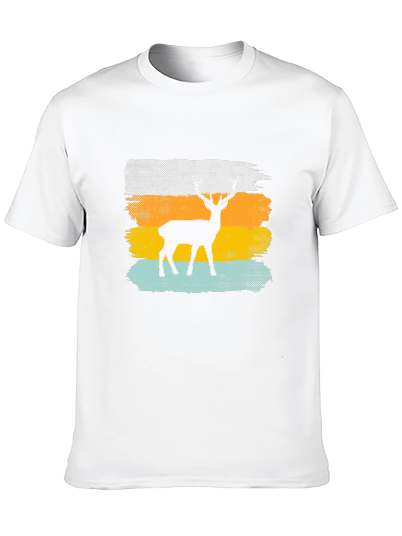 Retro Deer Graphic Tee - Mens Black T-Shirt
