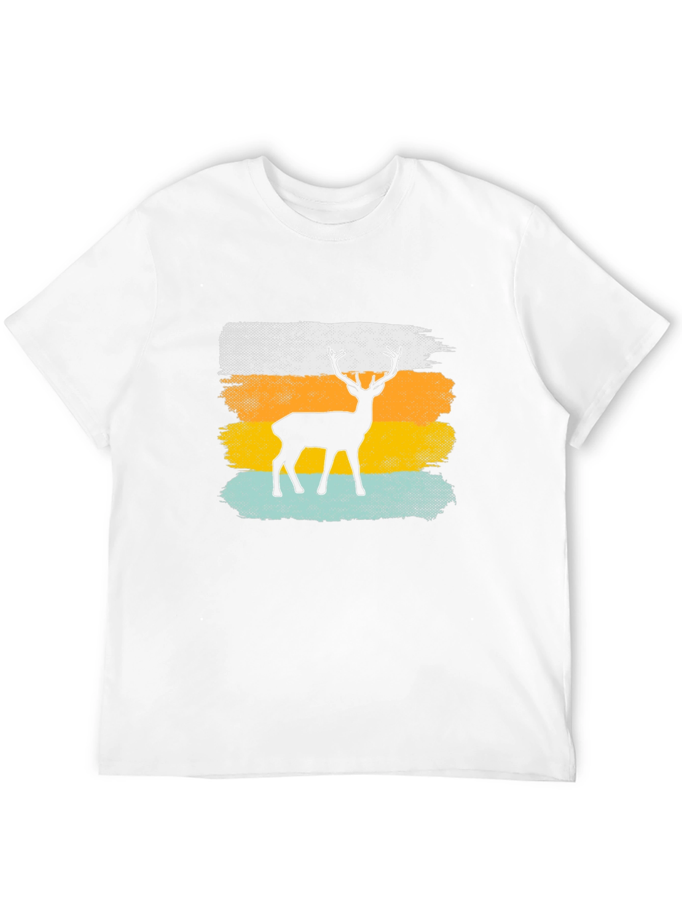 Retro Deer Graphic Tee - Mens Black T-Shirt