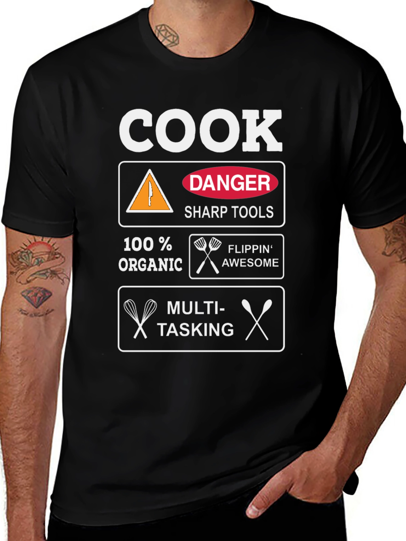 Cook Danger Sharp Tools Graphic Tee