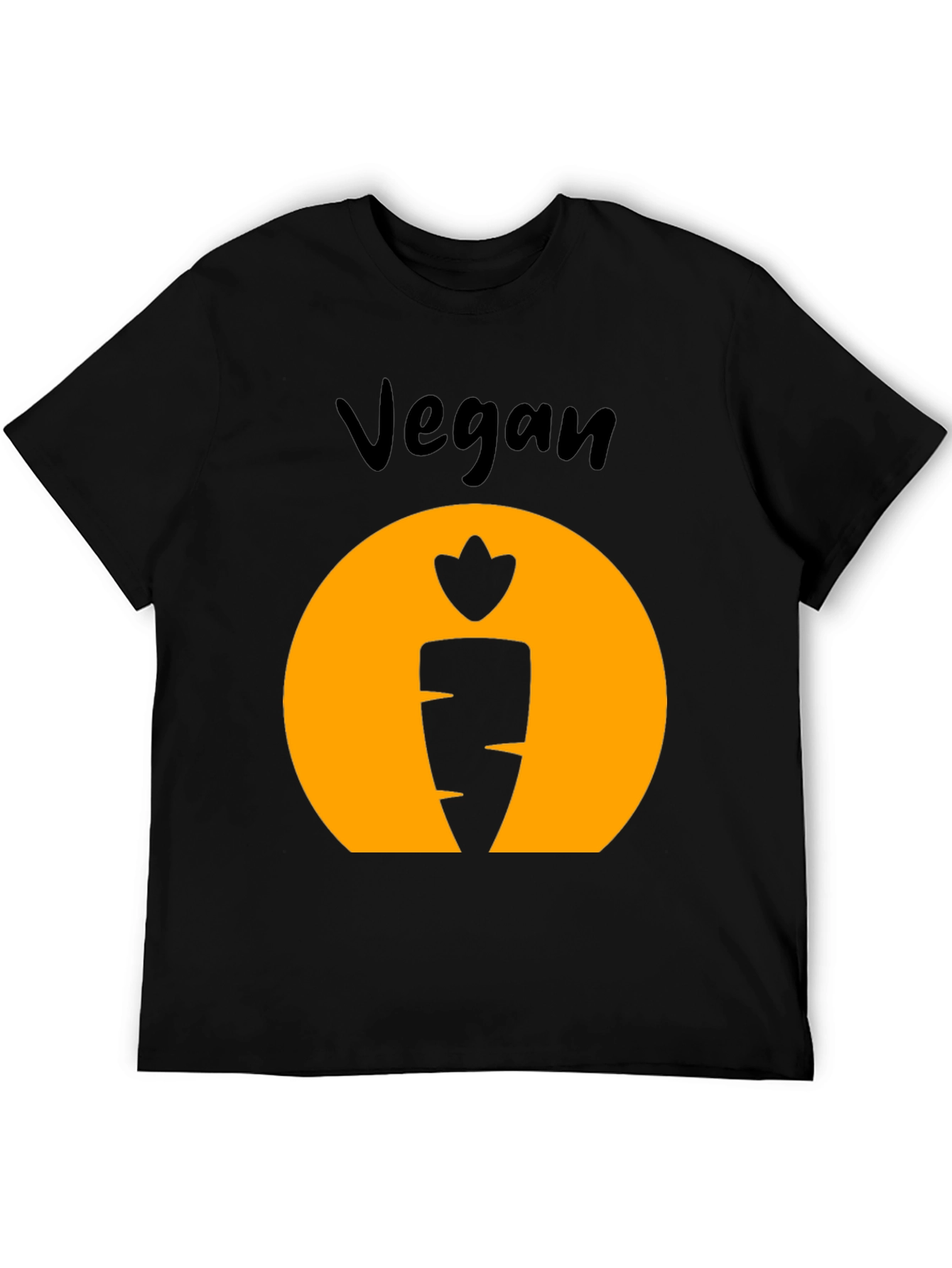 Vegan Carrot Graphic Tee - Black