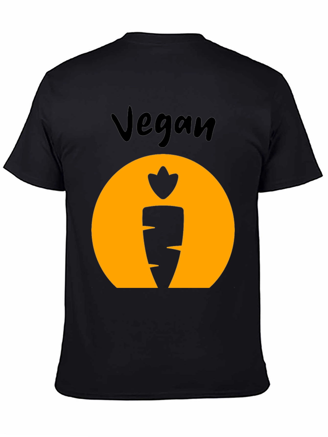 Vegan Carrot Graphic Tee - Black