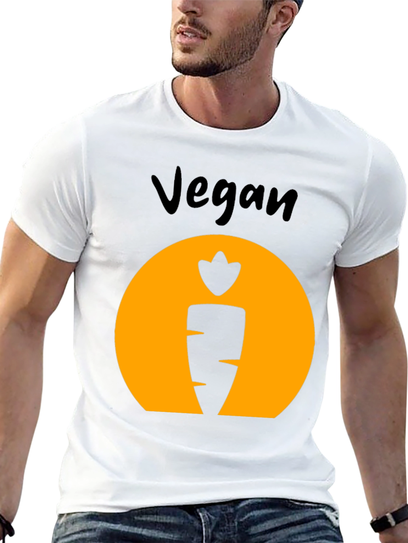 Vegan Carrot Graphic Tee - Black