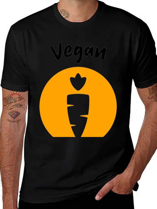 Vegan Carrot Graphic Tee - Black