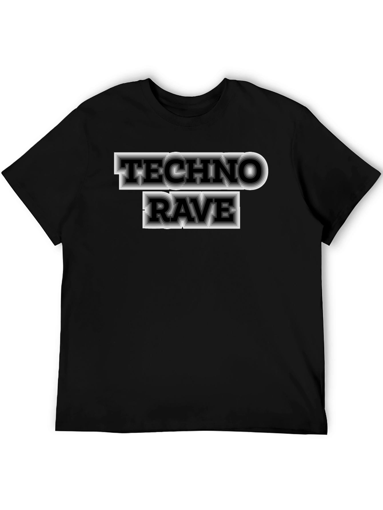Techno Rave Graphic Tee - Black T-Shirt