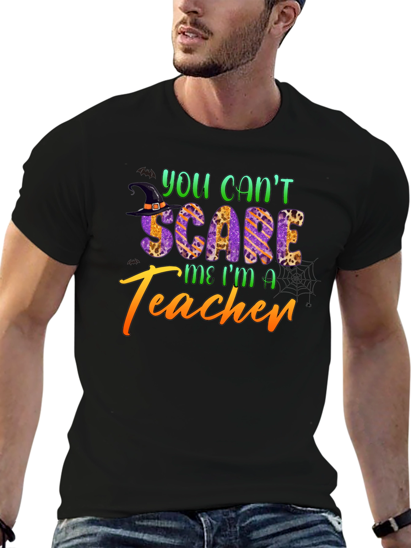 You Cant Scare Me Im a Teacher Halloween T-Shirt