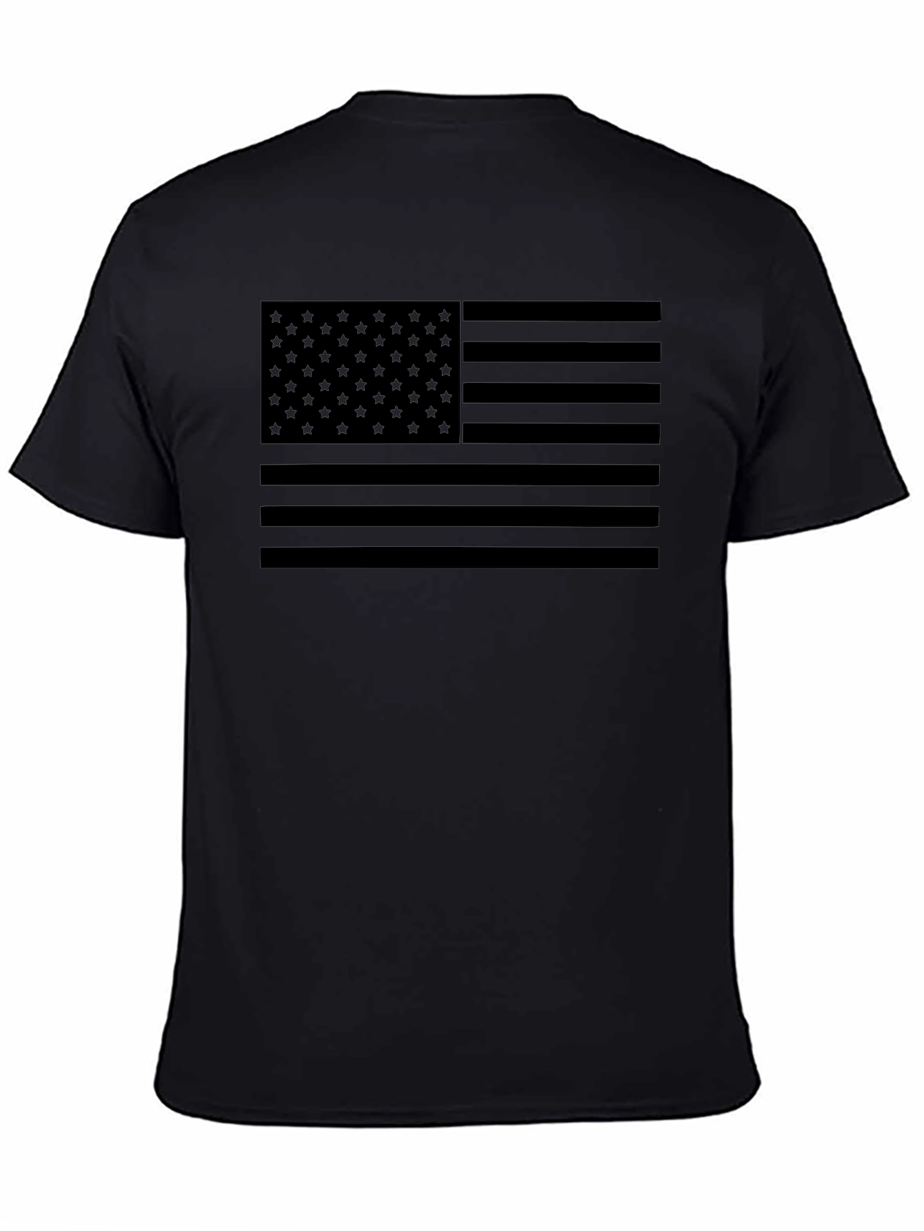 Blackout American Flag Graphic T-Shirt