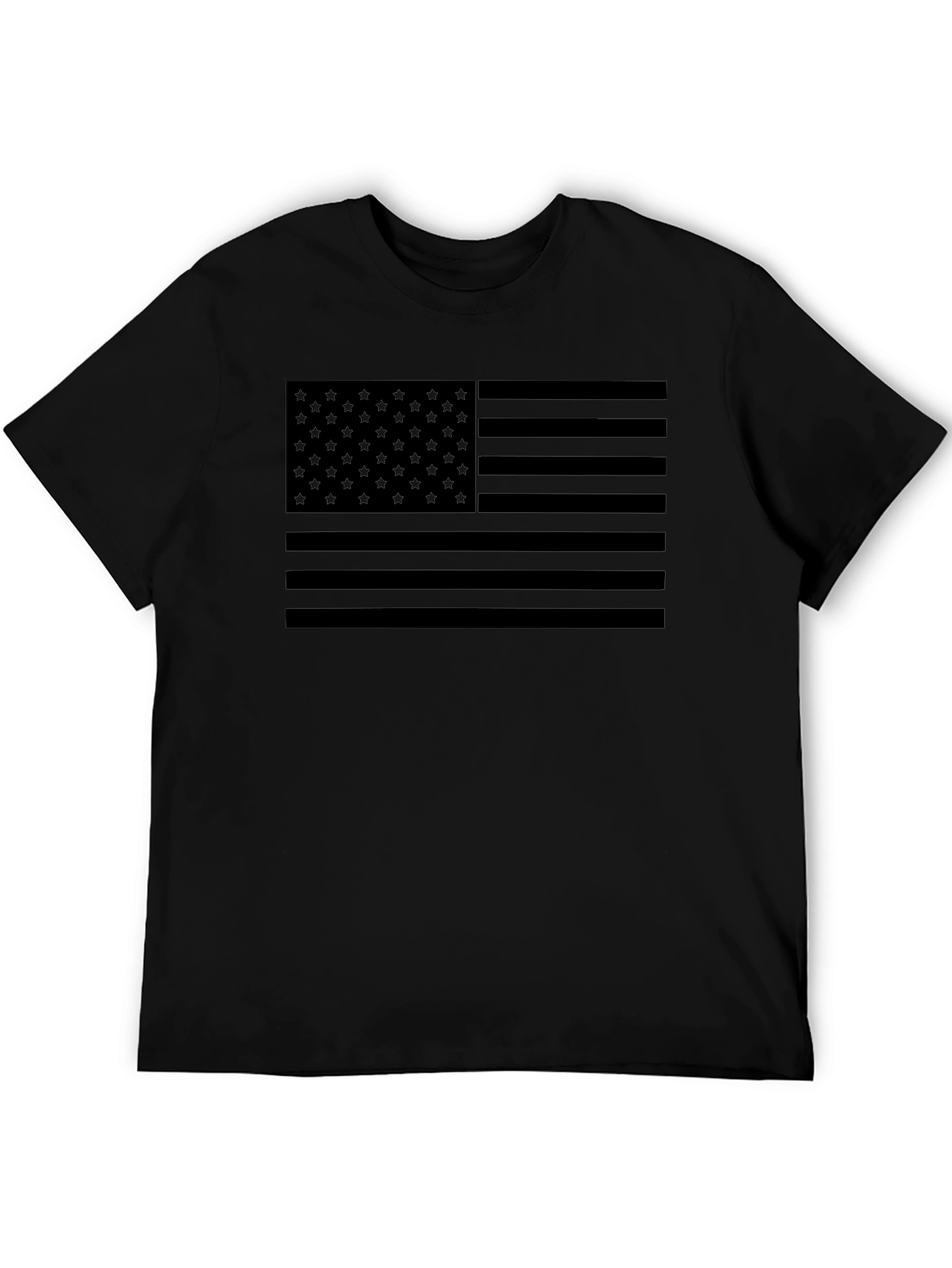 Blackout American Flag Graphic T-Shirt