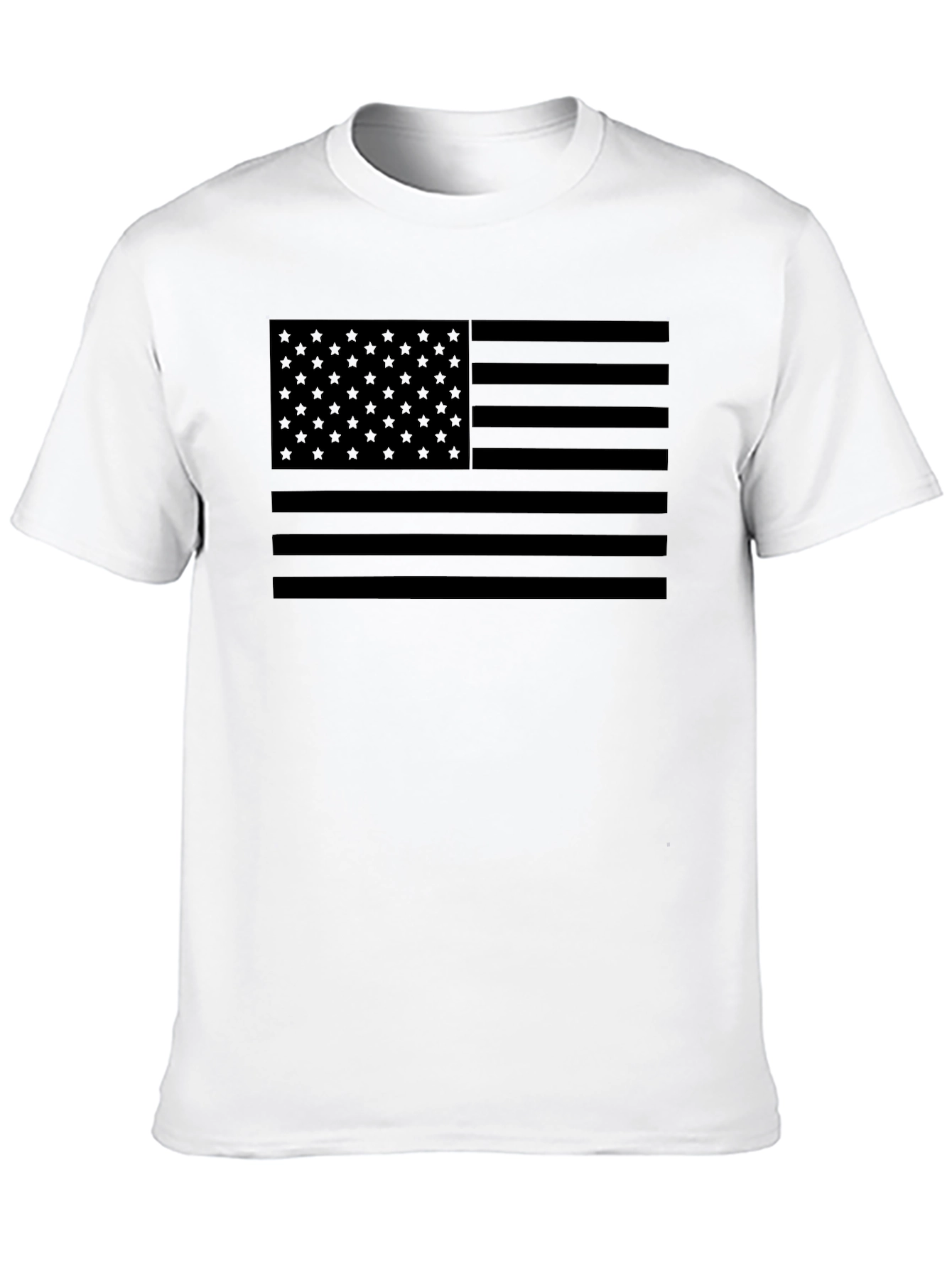 Blackout American Flag Graphic T-Shirt