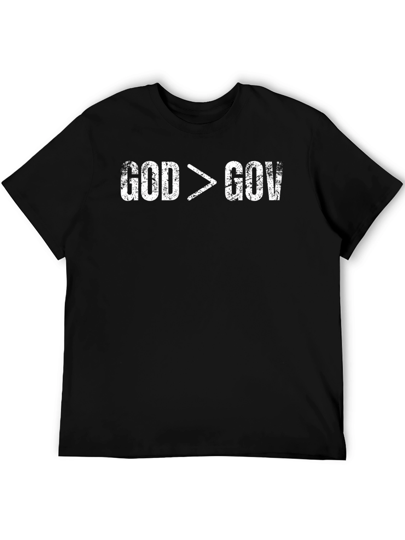 God is Greater Than Gov Distressed T-Shirt