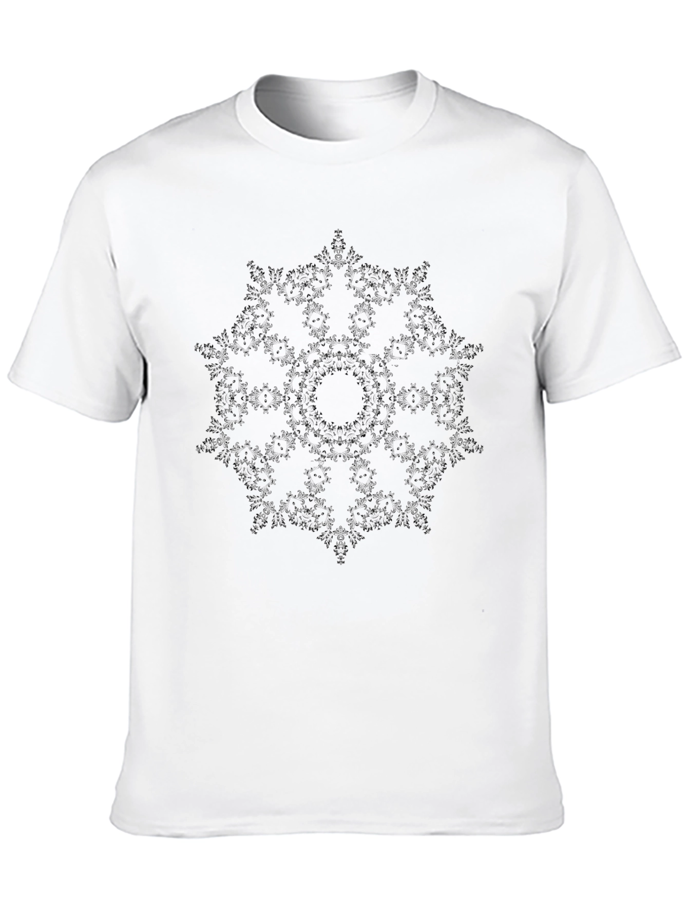 Black Mandala Graphic Print Tee