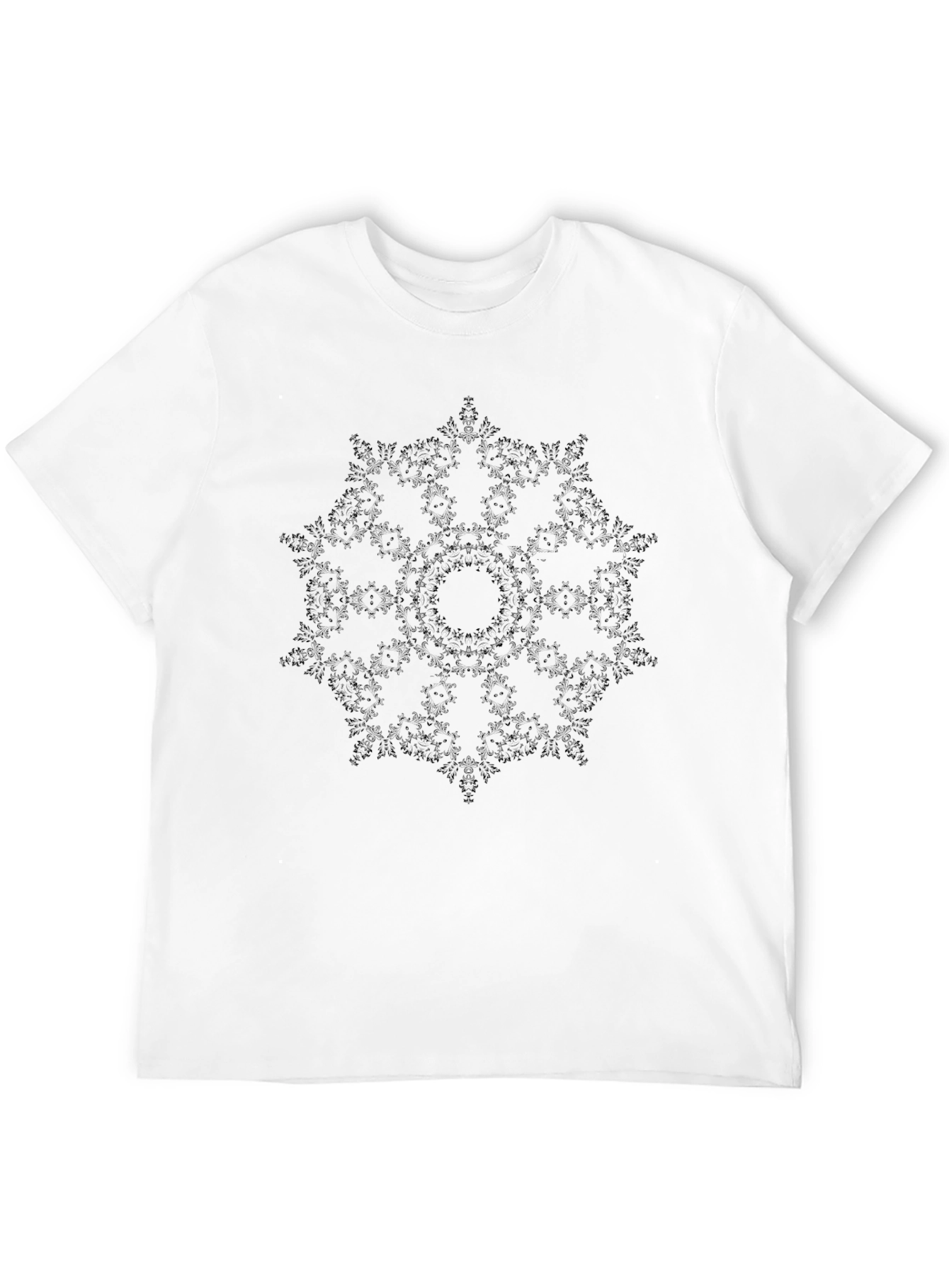 Black Mandala Graphic Print Tee
