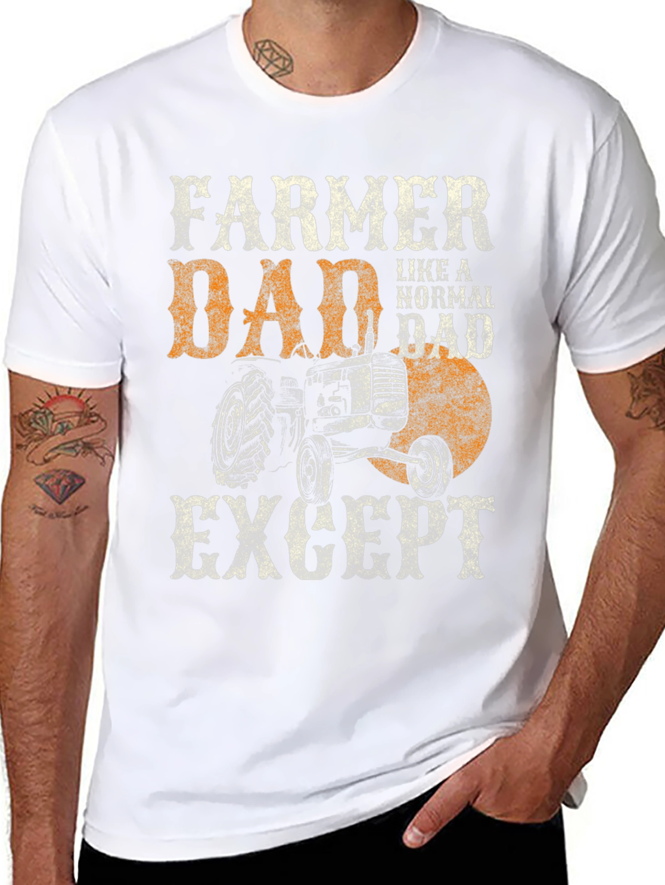 Farmer Dad T-Shirt - Tractor Graphic Tee