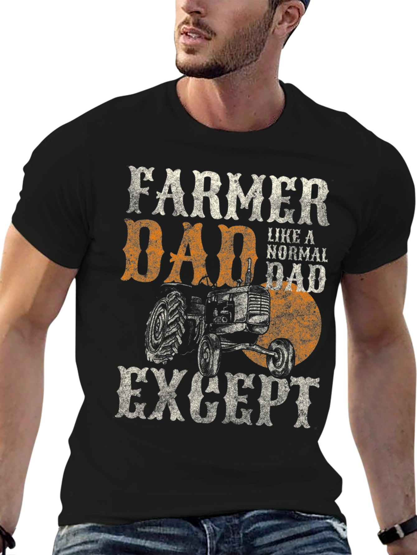 Farmer Dad T-Shirt - Tractor Graphic Tee