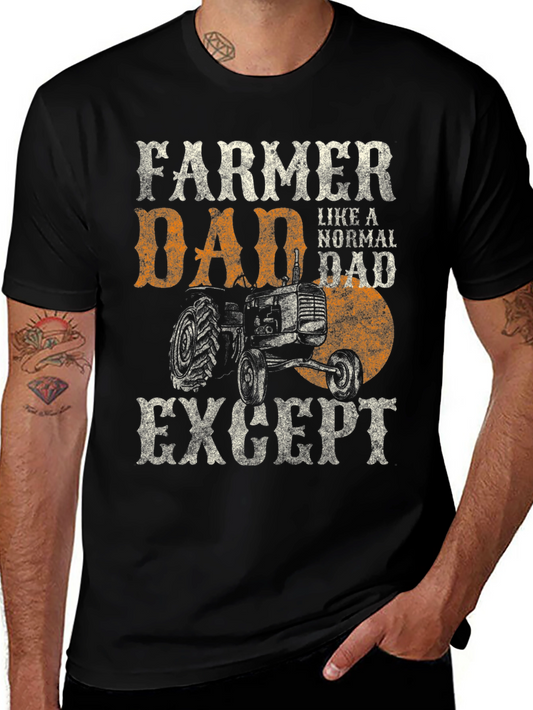Farmer Dad T-Shirt - Tractor Graphic Tee