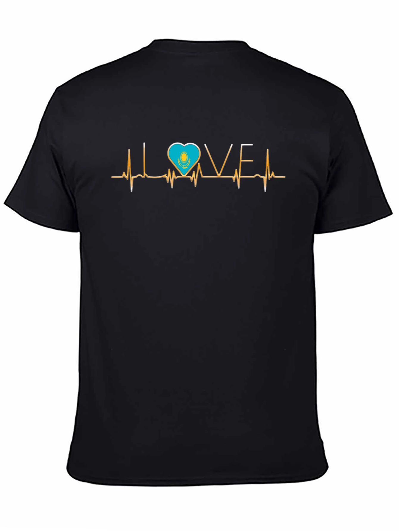 Kazakhstan Love Heartbeat Graphic T-Shirt