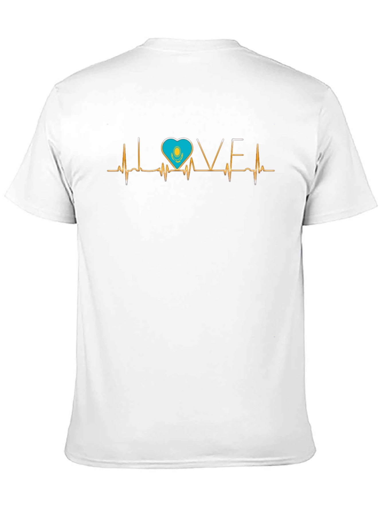 Kazakhstan Love Heartbeat Graphic T-Shirt