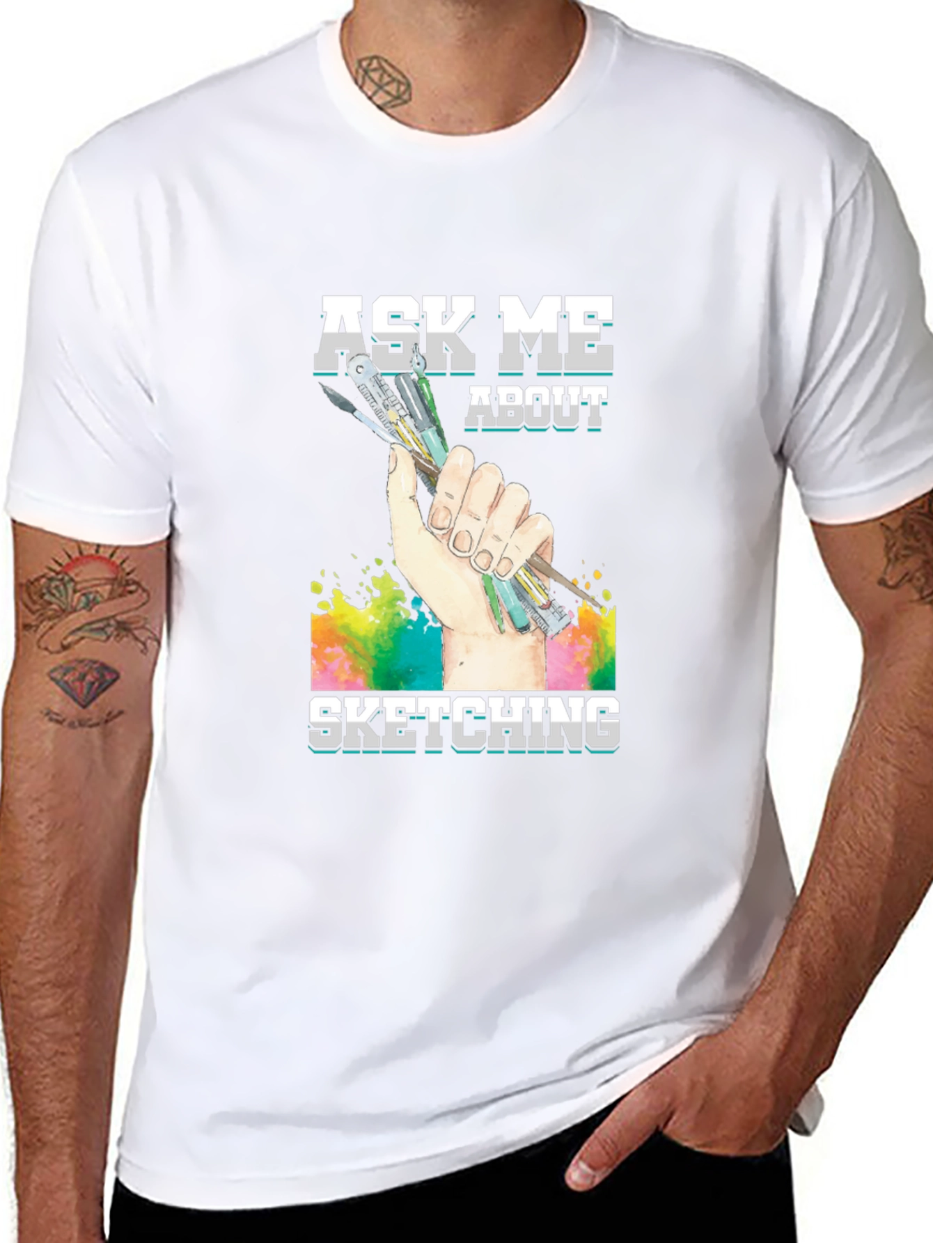 Ask Me About Sketching Graphic T-Shirt
