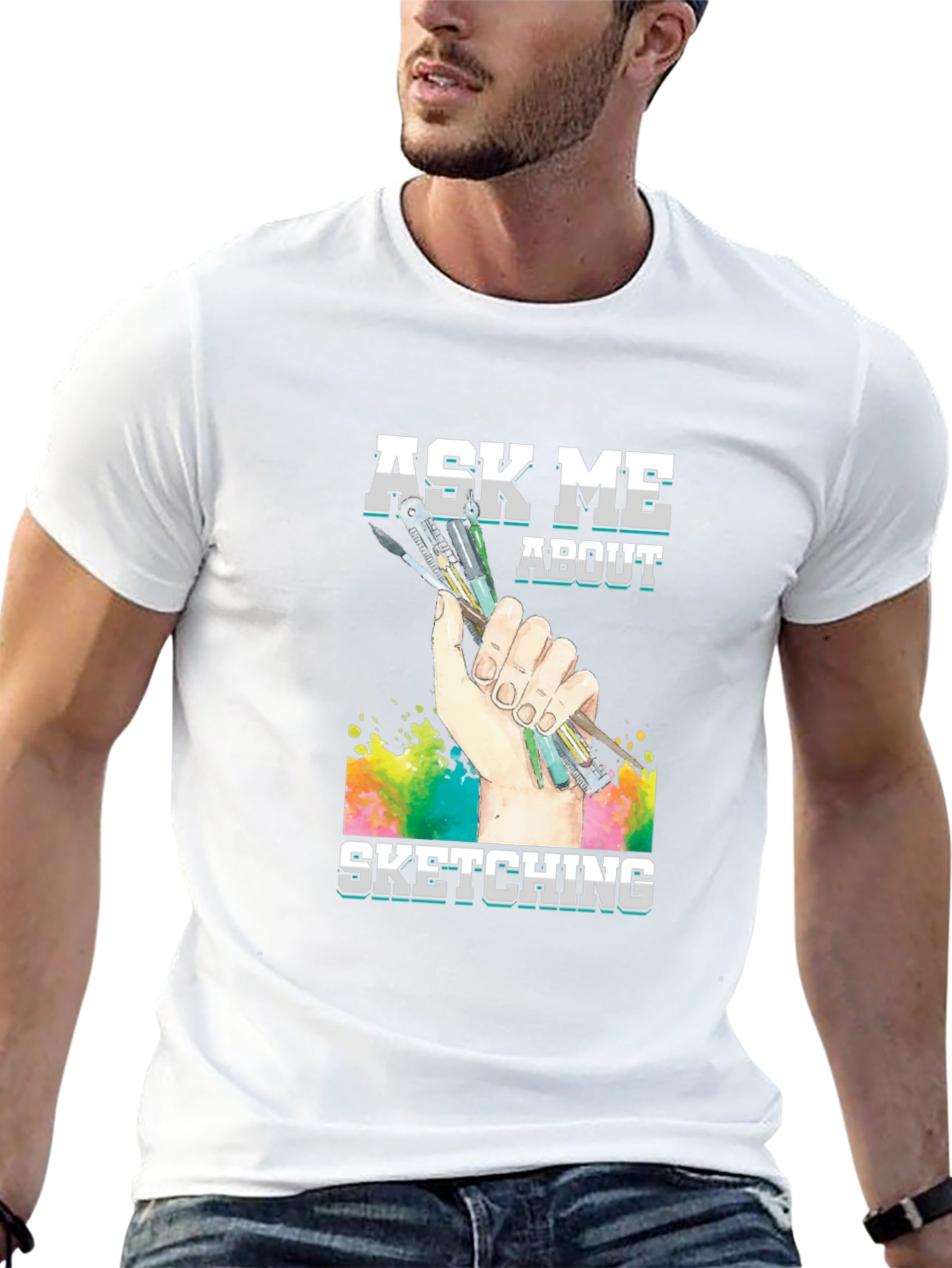 Ask Me About Sketching Graphic T-Shirt