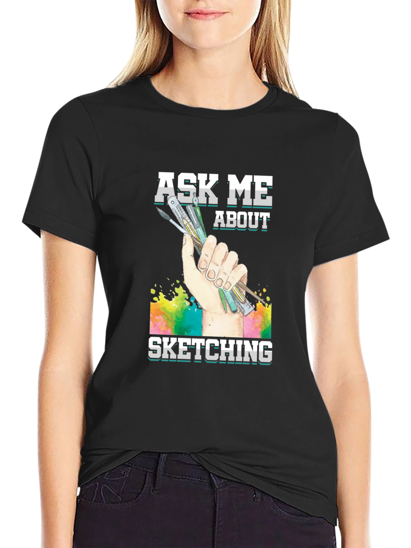 Ask Me About Sketching Graphic T-Shirt