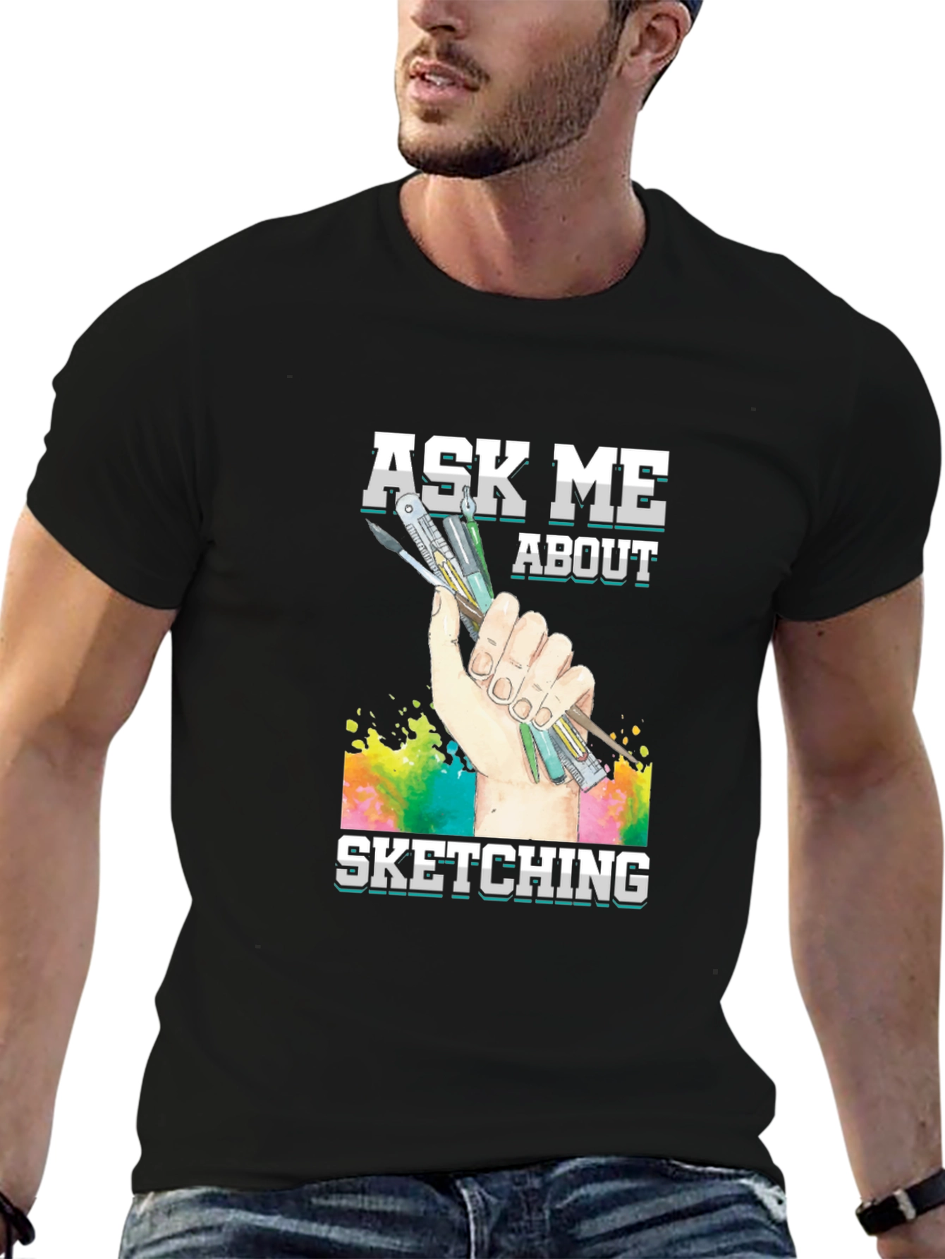 Ask Me About Sketching Graphic T-Shirt