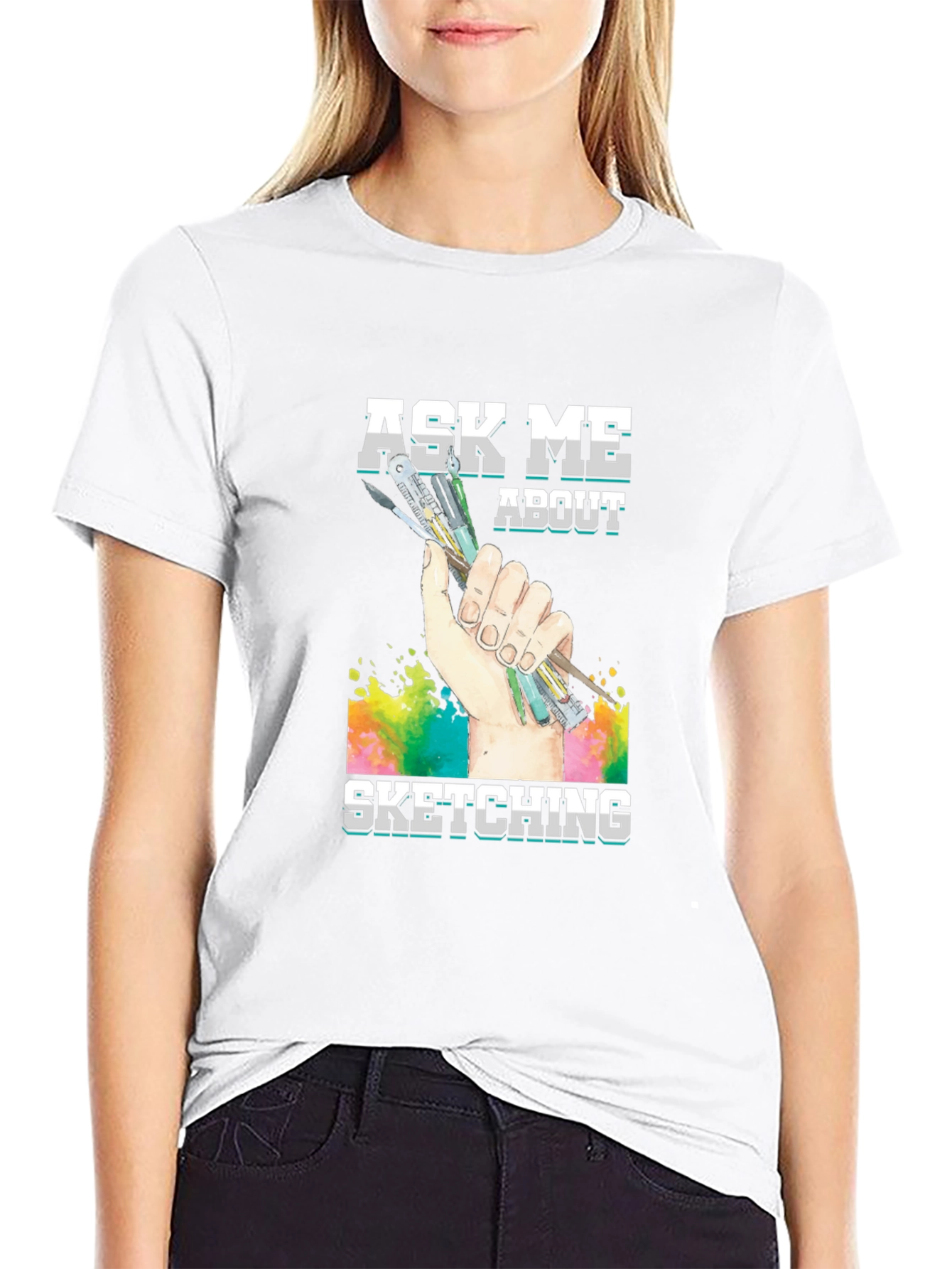 Ask Me About Sketching Graphic T-Shirt
