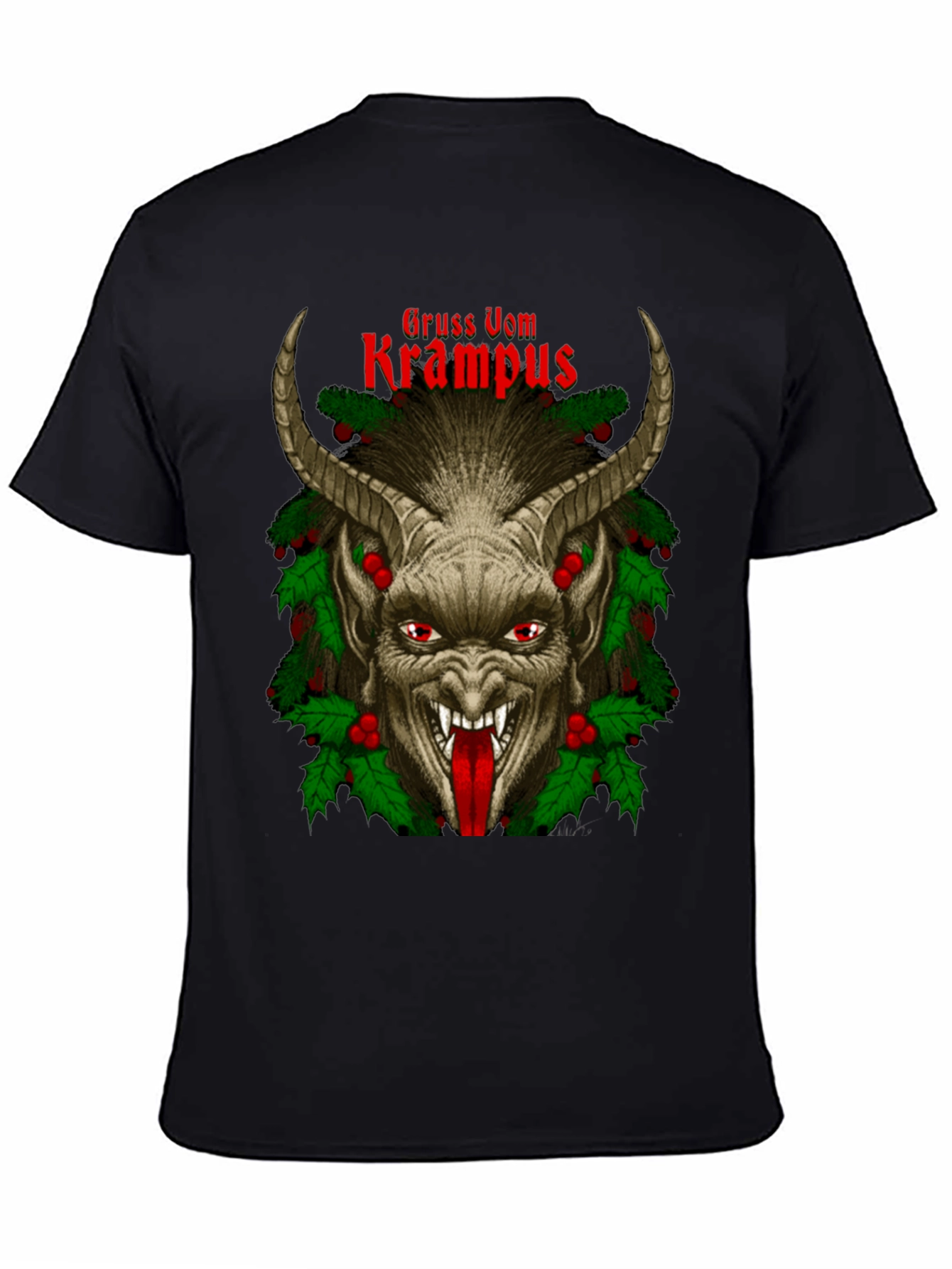 Gruss Vom Krampus Graphic Tee - Holiday Devil Shirt
